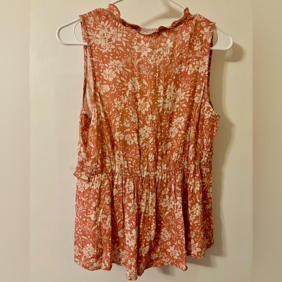 3/$25! NEW! Hem & Thread Dusty Coral Ruffle Babydoll Boutique Top S - Picture 11 of 15